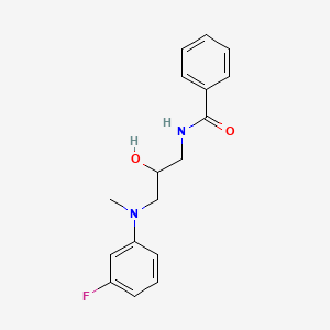 molecular formula C17H19FN2O2 B15180701 N-[3-[(3-fluorophenyl)methylamino]-2-hydroxypropyl]benzamide CAS No. 94030-95-2