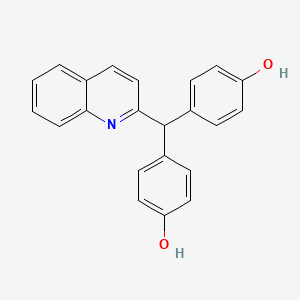 molecular formula C22H17NO2 B15180714 Quinolinylmethylene bis phenol CAS No. 18831-34-0