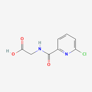 molecular formula C8H7ClN2O3 B15180717 Glycine, N-((6-chloro-2-pyridinyl)carbonyl)- CAS No. 7361-30-0