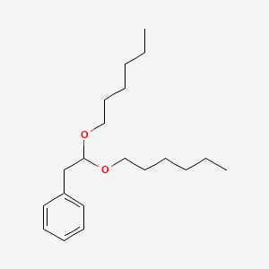 molecular formula C20H34O2 B15180770 (2,2-Bis(hexyloxy)ethyl)benzene CAS No. 93981-54-5