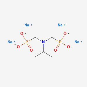 molecular formula C5H11NNa4O6P2 B15180817 Tetrasodium (((1-methylethyl)imino)bis(methylene))bisphosphonate CAS No. 94087-56-6