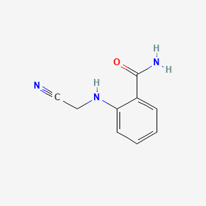 molecular formula C9H9N3O B15180832 Benzamide, o-((cyanomethyl)amino)- CAS No. 88203-05-8