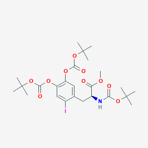 molecular formula C25H36INO10 B1518085 N-tert-butoxycarbonyl-3,4-di-tert-butoxycarbonyloxy-6-iodo- 