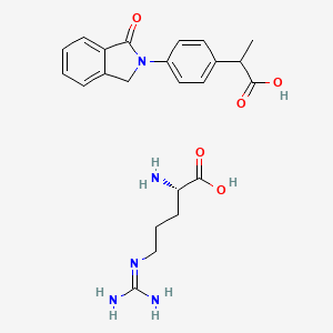 molecular formula C23H29N5O5 B15180854 L-Arginine mono(4-(1,3-dihydro-1-oxo-2H-isoindol-2-yl)-alpha-methylbenzeneacetate) CAS No. 98072-23-2