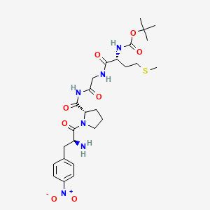 molecular formula C26H38N6O8S B15180875 N-(tert-Butoxycarbonyl)-D-methionylglycyl-4-nitro-3-phenyl-L-alanyl-L-prolinamide CAS No. 94213-45-3