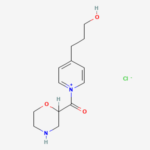 molecular formula C13H19ClN2O3 B15180915 4-(3-Hydroxypropyl)-1-(morpholinecarbonyl)pyridinium chloride CAS No. 63629-89-0