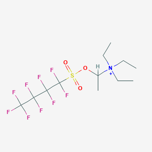 molecular formula C12H19F9NO3S+ B15180946 N,N,N,-Triethylethanaminium 1,1,2,2,3,3,4,4,4-nonafluorobutane-1-sulfonate CAS No. 25628-08-4