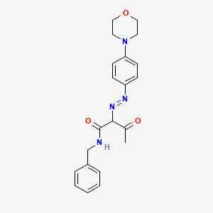 molecular formula C21H24N4O3 B15180970 N-(Benzyl)-2-((4-(morpholino)phenyl)azo)-3-oxobutyramide CAS No. 84604-34-2