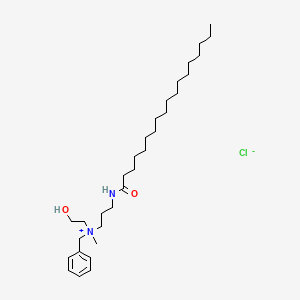 molecular formula C31H57ClN2O2 B15180999 Benzyl(2-hydroxyethyl)methyl(3-((1-oxooctadecyl)amino)propyl)ammonium chloride CAS No. 94108-36-8