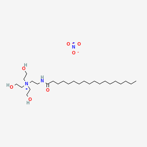 molecular formula C26H55N3O7 B15181086 Tris(2-hydroxyethyl)(2-(stearoylamino)ethyl)ammonium nitrate CAS No. 94088-79-6