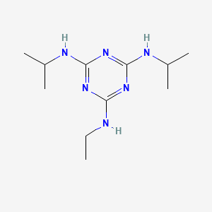 molecular formula C11H22N6 B15181088 N-Ethyl-N',N''-bis(isopropyl)-1,3,5-triazine-2,4,6-triamine CAS No. 84946-01-0