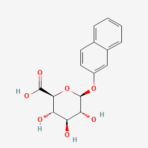 molecular formula C16H16O7 B15181093 Glucopyranosiduronic acid, 2-naphthyl, beta-D- CAS No. 6159-74-6