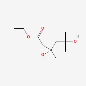 molecular formula C10H18O4 B15181101 Ethyl 3-(2-hydroxy-2-methylpropyl)-3-methyloxirane-2-carboxylate CAS No. 94022-00-1