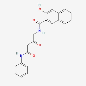 molecular formula C21H18N2O4 B15181120 N-(2,4-Dioxo-4-(phenylamino)butyl)-3-hydroxynaphthalene-2-carboxamide CAS No. 85750-34-1