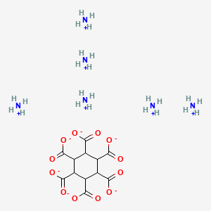 molecular formula C12H30N6O12 B15181150 Cyclohexane-1,2,3,4,5,6-hexacarboxylic acid, ammonium salt CAS No. 93923-68-3