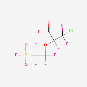 molecular formula C5ClF9O4S B15181220 Propanoyl fluoride, 3-chloro-2,3,3-trifluoro-2-(1,1,2,2-tetrafluoro-2-(fluorosulfonyl)ethoxy)- CAS No. 81126-57-0