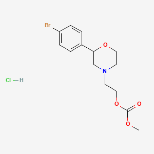 molecular formula C14H19BrClNO4 B15181317 Carbonic acid, 2-(2-(4-bromophenyl)-4-morpholinyl)ethyl methyl ester, hydrochloride CAS No. 185759-07-3