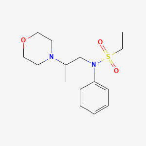 molecular formula C15H24N2O3S B15181323 N-(2-Morpholinopropyl)ethanesulfonanilide CAS No. 94501-76-5