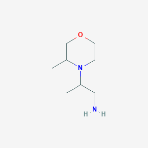 molecular formula C8H18N2O B1518133 2-(3-Methylmorpholin-4-yl)propan-1-amine CAS No. 1215981-25-1