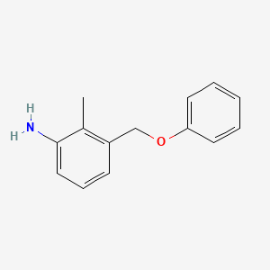 molecular formula C14H15NO B1518137 2-Methyl-3-(phenoxymethyl)aniline CAS No. 1157088-44-2