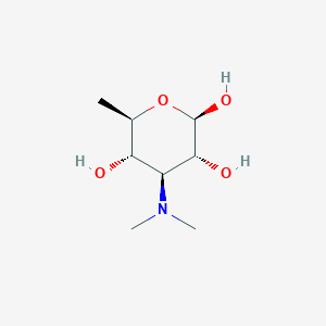 molecular formula C8H17NO4 B15181390 beta-D-Mycaminosepyranose CAS No. 48132-59-8