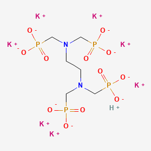 molecular formula C6H13K7N2O12P4 B15181410 Heptapotassium hydrogen (ethane-1,2-diylbis(nitrilobis(methylene)))tetrakisphosphonate CAS No. 93983-27-8