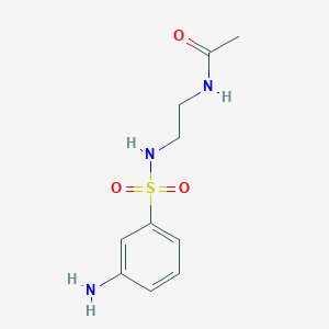 molecular formula C10H15N3O3S B1518145 N-[2-(3-aminobenzenesulfonamido)ethyl]acetamide CAS No. 1157001-49-4