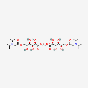 molecular formula C28H52CaN2O16 B15181455 calcium;(2R,3S,4R,5R)-6-[2-[di(propan-2-yl)amino]acetyl]oxy-2,3,4,5-tetrahydroxyhexanoate CAS No. 93981-19-2