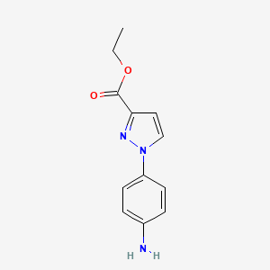 molecular formula C12H13N3O2 B1518148 ethyl 1-(4-aminophenyl)-1H-pyrazole-3-carboxylate CAS No. 1155927-22-2