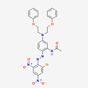 molecular formula C30H27BrN6O7 B15181489 N-(5-(Bis(2-phenoxyethyl)amino)-2-((2-bromo-4,6-dinitrophenyl)azo)phenyl)acetamide CAS No. 84000-65-7