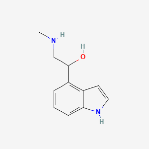 molecular formula C11H14N2O B15181510 alpha-((Methylamino)methyl)-1H-indole-4-methanol CAS No. 86706-29-8