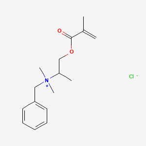 molecular formula C16H24ClNO2 B15181520 Benzyldimethyl(methyl-2-((2-methyl-1-oxoallyl)oxy)ethyl)ammonium chloride CAS No. 94086-97-2