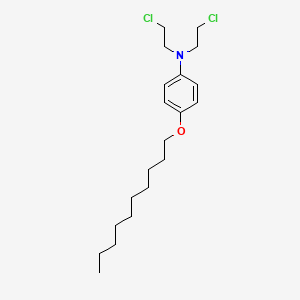 molecular formula C20H33Cl2NO B15181630 Benzenamine, N,N-bis(2-chloroethyl)-4-(decyloxy)- CAS No. 82894-38-0