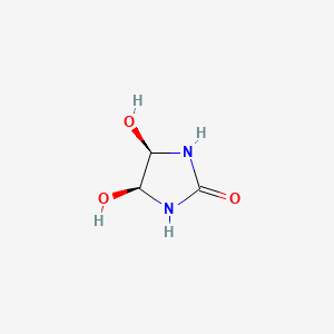 molecular formula C3H6N2O3 B15181685 4,5-Dihydroxy-2-imidazolidinone, cis- CAS No. 82874-64-4
