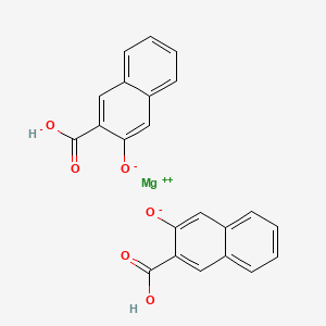 molecular formula C22H14MgO6 B15181712 Magnesium hydroxynaphthoate CAS No. 65756-94-7