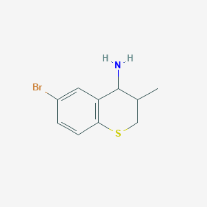 molecular formula C10H12BrNS B1518174 6-bromo-3-methyl-3,4-dihydro-2H-1-benzothiopyran-4-amine CAS No. 1154226-88-6