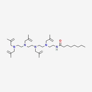 molecular formula C36H67N5O B15181753 N-(14-Methyl-3,6,9,12-tetrakis(2-methylallyl)-3,6,9,12-tetraazapentadec-14-en-1-yl)octanamide CAS No. 99670-33-4