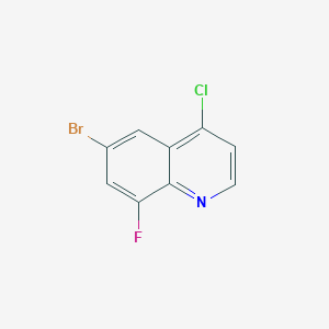 molecular formula C9H4BrClFN B1518182 6-Bromo-4-chloro-8-fluoroquinoline CAS No. 1019016-66-0