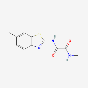 molecular formula C11H11N3O2S B15181844 Ethanediamide, N-methyl-N'-(6-methyl-2-benzothiazolyl)- CAS No. 104388-93-4