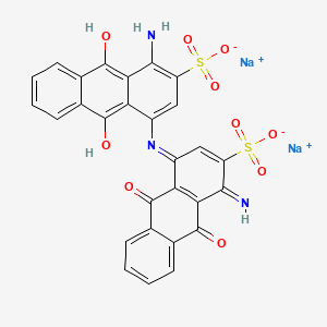 molecular formula C28H15N3Na2O10S2 B15181977 Disodium 4,4'-iminobis(1-amino-9,10-dihydro-9,10-dioxoanthracene-2-sulphonate) CAS No. 85959-20-2