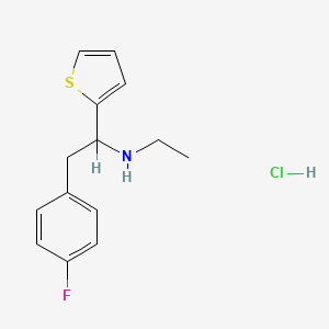 molecular formula C14H17ClFNS B15182003 N-Ethyl-alpha-(p-fluorobenzyl)-2-thenylamine hydrochloride CAS No. 80154-81-0