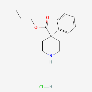molecular formula C15H22ClNO2 B15182040 Propyl 4-phenylpiperidine-4-carboxylate hydrochloride CAS No. 83783-70-4