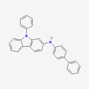 molecular formula C30H22N2 B1518211 N-([1,1'-Biphenyl]-4-yl)-9-phenyl-9H-carbazol-2-amine 