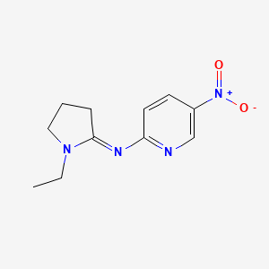 molecular formula C11H14N4O2 B15182239 N-(1-Ethyl-2-pyrrolidinylidene)-5-nitro-2-pyridinamine CAS No. 84858-92-4