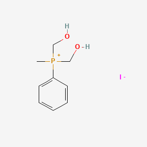 molecular formula C9H14IO2P B15182281 Bis(hydroxymethyl)methylphenylphosphonium iodide CAS No. 85684-36-2