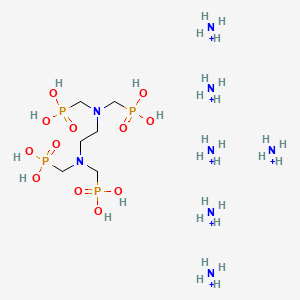 molecular formula C6H44N8O12P4+6 B15182394 Hexaammonium dihydrogen (ethane-1,2-diylbis(nitrilobis(methylene)))tetrakisphosphonate CAS No. 71334-91-3