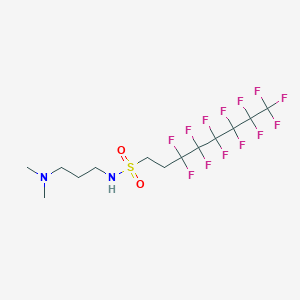 molecular formula C13H17F13N2O2S B1518241 N-[3-(Dimethylamino)propyl]-3,3,4,4,5,5,6,6,7,7,8,8,8-tridecafluorooctane-1-sulfonamide CAS No. 34455-22-6