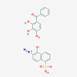 molecular formula C23H16N2O8S B15182420 6-Diazo-5,6-dihydro-5-oxonaphthalene-1-sulphonic acid, monoester with 2,3,4-trihydroxybenzophenone CAS No. 40377-69-3