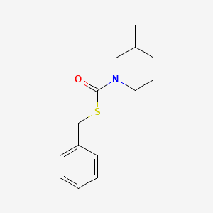 molecular formula C14H21NOS B15182438 Carbamothioic acid, ethyl(2-methylpropyl)-, S-(phenylmethyl) ester CAS No. 33717-20-3