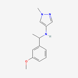 molecular formula C13H17N3O B1518248 N-[1-(3-methoxyphenyl)ethyl]-1-methyl-1H-pyrazol-4-amine CAS No. 1153973-97-7